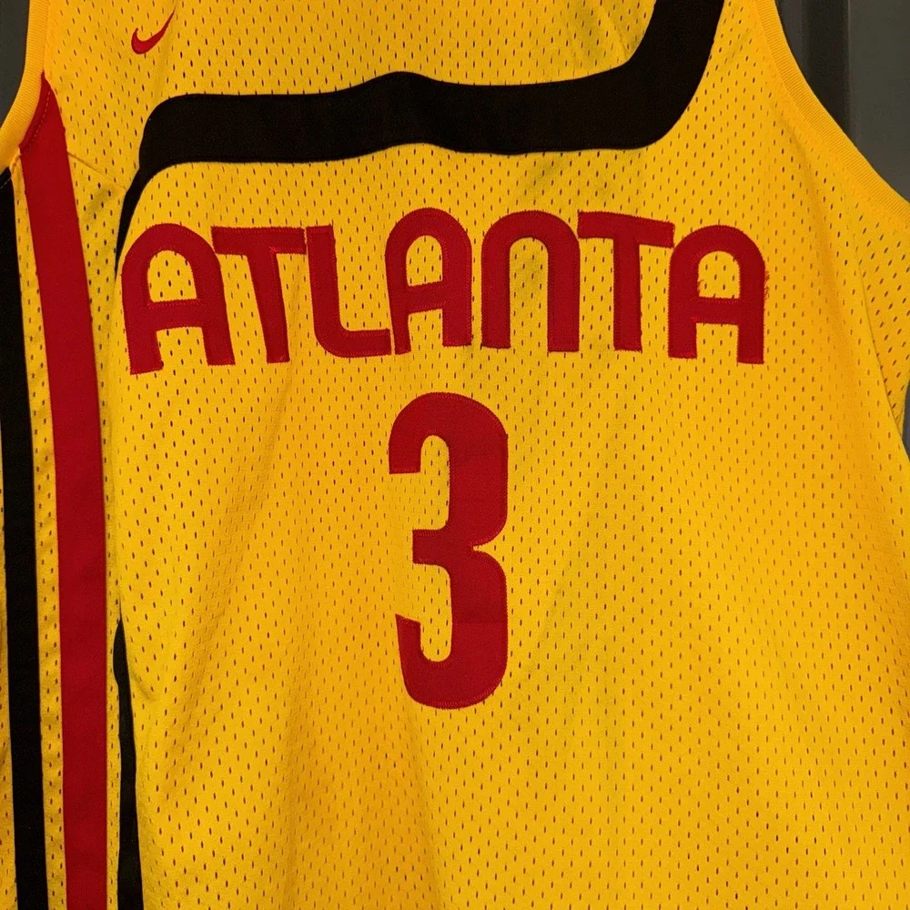 Atlanta Hawks Shareef Abdur-Rahim #3 Basketball Nike Jersey Yellow XXL